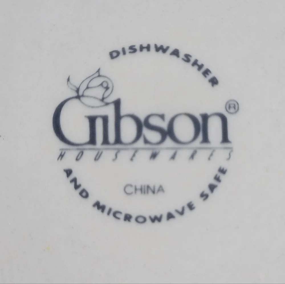 Gibson‎ 2 Roseland Pink Floral Dinner Plates Discontinued Stoneware Y2K 11" - Picture 9 of 11